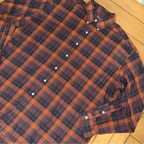 Ralph Lauren Blake Mens XL Button Up Shirt Long Sleeve Plaid Multi Color - Picture 4 of 13